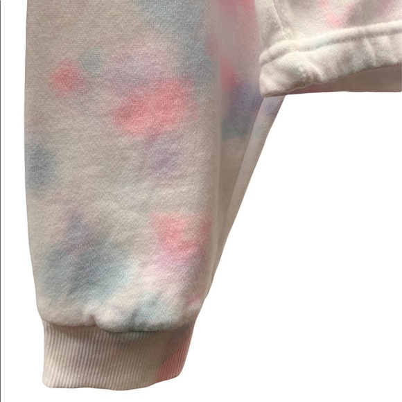 New! 90 Degree by Reflex Cotton Candy Tie Dye Cropped Hoodie, Size XL - Picture 4 of 7